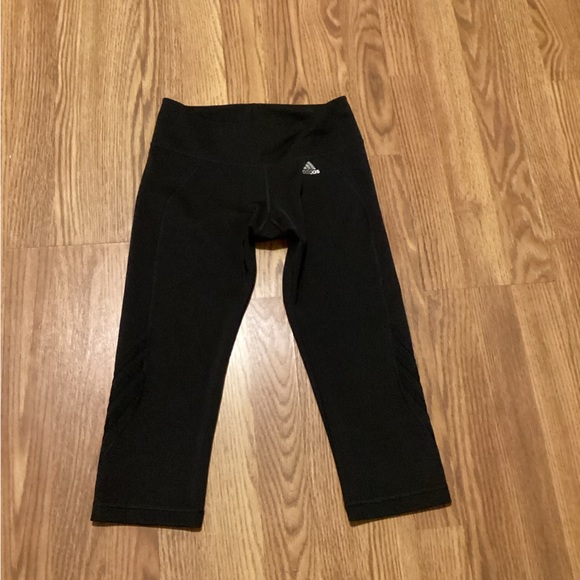 Adidas cliente capri leggings Atlantic size medium color black - Picture 3 of 8